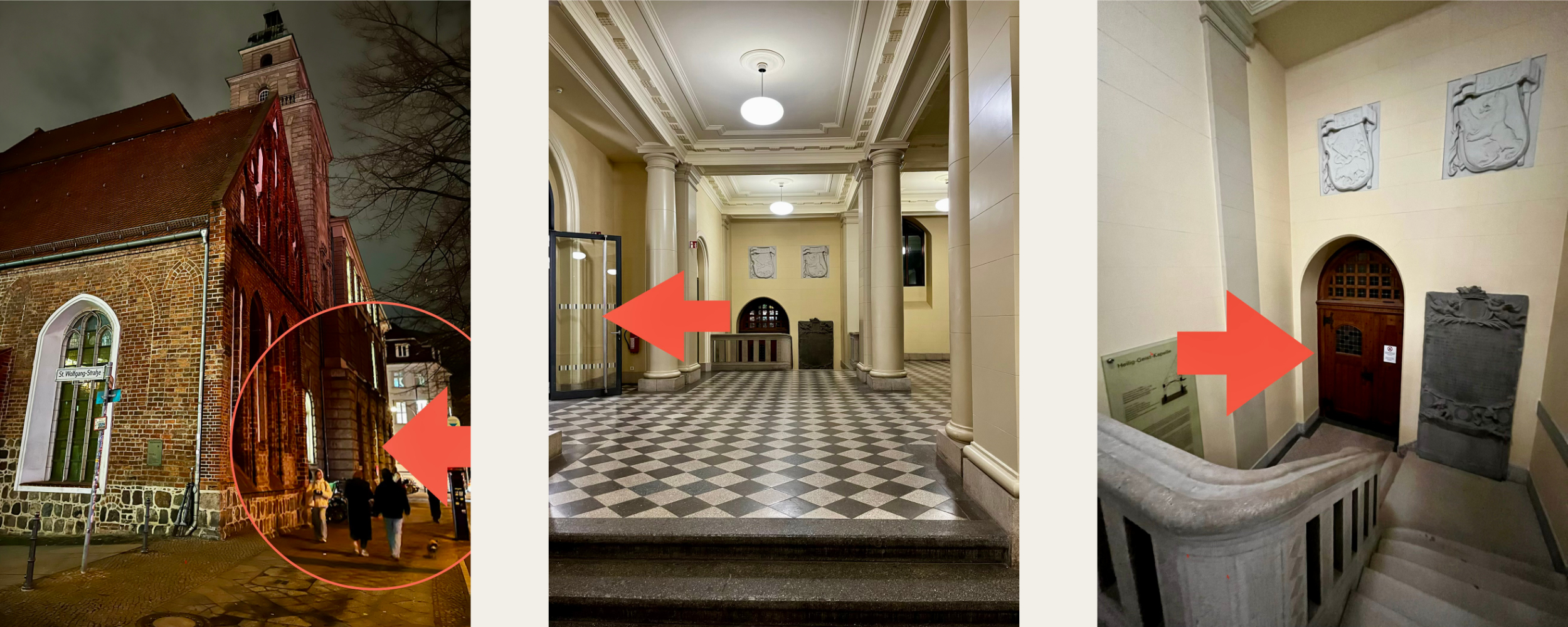 It&rsquo;s easy to reach the venue. Enter the building through the Wissenschaftliche Fakultät building via Spandauer Str., then head left and downstairs in to the chapel.